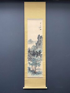 Art hand Auction [Kopie] [Ein Licht] [Endgültiger Preisnachlass] vg5272(Junsai)Blaugrüne chinesische Landschaftsmalerei, Malerei, Japanische Malerei, Landschaft, Fugetsu