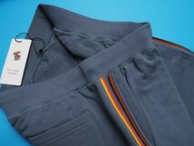 新品正規品 Paul Smith ポールスミス 秋冬 アーティストストライプ切替え 裏パイル スウェットパンツL青(052) 30-7795_画像4