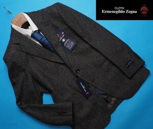 新品12.9万円 大手百貨店扱い 秋冬『Ermenegildo Zegna ゼニア 伊製生地』アルパカ/カシミヤ混 ツイード ジャケットAB6茶系(E) 3051080