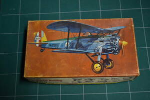 Qn760【絶版 1967年製】1:48 WWII Bristol Bulldog Vintage Model Airplane Kit P609-100 ブリストルブルドッグ ヴィンテージ模型 60サイズ