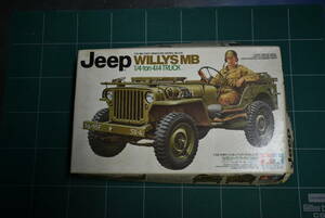 Qn785【1997年製】1:35 Vtg Tamiya Jeep Willys MB 1/4ton 4X4 Truck No. 35219 タミヤ ジープ ウィリス　箱ダメージ 60サイズ