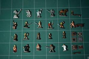 Qn865 Vintage Metal Miniature metal collection figure 22set ヴィンテージ メタルフィギュア コレクター放出 22体+おまけ 骨董 60サイズ