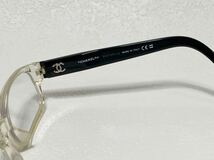 CHANEL シャネル　眼鏡　メガネフレーム度付きレンズ　クリア×ブラック　レディース　5104 《レア》_画像3