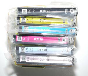 ★エプソン純正　ICBK70 ICM70 ICY70 ICC70 ICLC70 ICLM70 合計6個　新品未使用品★IC6CL70相当