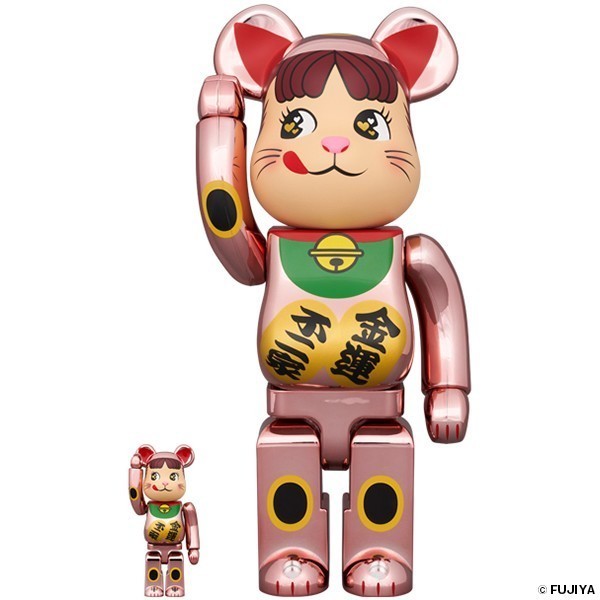 Yahoo!オークション -「be@rbrick 招き猫 ペコちゃん 金メッキ 100