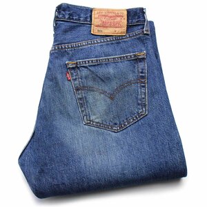 ★00s スペイン製 Levi'sリーバイス 501 デニムパンツ w34★SDP2470 ユーロ オールド ジーンズ ストレート ヒゲ ストーンウォッシュ