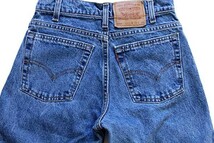 ★90s USA製 Levi'sリーバイス 550 デニムパンツ w28 L34★101オールド ビンテージ ジーンズ テーパード ワイド バギー ストーンウォッシュ_画像5