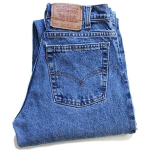 ★90s USA製 Levi'sリーバイス 550 デニムパンツ w28 L34★101オールド ビンテージ ジーンズ テーパード ワイド バギー ストーンウォッシュ