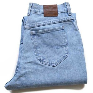 *90s Mexico производства Lee Lee 305-5543 Denim брюки ice blue 12L* Old джинсы конический высокий талия Roo z широкий Buggy 