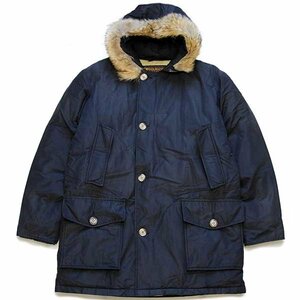 ★00s USA製 WOOLRICH JOHN RICH&BROS. ウールリッチ コヨーテファー アークティックパーカー ダウンコート 黒 M★B-9タイプ ブラック