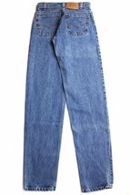 ★90s USA製 Levi'sリーバイス 550 デニムパンツ w28 L34★101オールド ビンテージ ジーンズ テーパード ワイド バギー ストーンウォッシュ_画像3