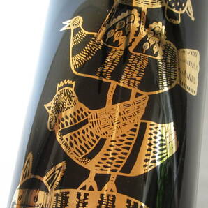 【即決価格】佐々木硝子（SASAKI CRYSTAL）猫、鳥、鶏 モチーフ 金彩 ガラス花瓶 インテリアの画像6