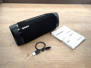 中古 ワイヤレススピーカー SONY SRS-XB33 ソニー Bluetooth ブラック ポータブル USB TypeCケーブル 重低音モデル マイク付き