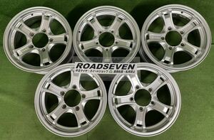 ★ジムニー Weds ウェッズ KEELER キーラー 16インチ 16×5.5J +22 PCD139.7 5H ハブ径:約108mm 5本Set アルミホイール 中古 ★送料無料