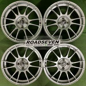 ★OZレーシング ウルトラレッジェーラ 17インチ 4穴/4H★17×7J +44 4/100 PCD100 ハブ径:約68mm 4本セット 中古アルミホイール★送料無料