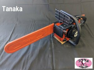 【動作品ですがジャンク品】動画あり☆タナカ(Tanaka) エンジンチェンソー ECS-3352 バー35cm 33cc☆茨城県下妻市