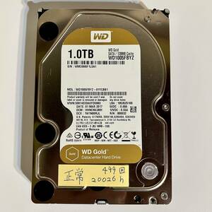 WD Gold 1TB 3.5インチHDD 20026時間【健康状態正常】