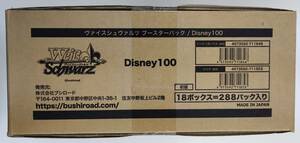 WS ヴァイスシュバァルツ DISNEY 100 YEARS OF WONDER 初版 未開封1カートン (16パックｘ18ボックス) 新品未開封