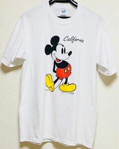 【値下げ中】ベルバシーン　ディズニー　ヴィンテージ　Tシャツ　ホワイト　白　希少　ミッキーマウス　レア　入手困難　昔　レトロ　古着