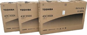 1円★ジャンク品(画面割れ)　東芝TOSHIBA　レグザ 43V型 4K 液晶テレビ 43C350X　ジャンク品3点セット　送料無料　【4580652110969】　