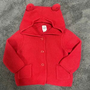 ギャップ　babyGAP baby GAP ニットカーディガン　クマ耳　ベビー　70cm