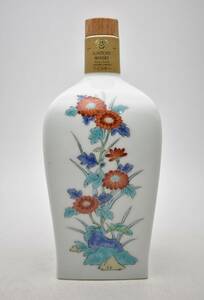 ★2521★未開栓 SUNTORY サントリー WHISKEY ウイスキー 有田焼 岩尾對山窯 錦菊梅竹文 陶器ボトル 700ml 43度