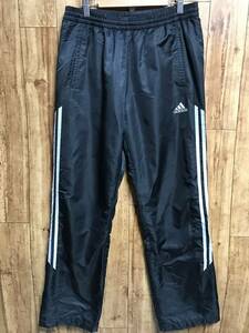 送無♪adidas CLIMAPROOF♪裏起毛ナイロンパンツ・ブラック・O