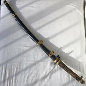 旧日本軍海軍　軍刀拵え　鮫皮研ぎ出し鞘