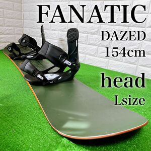メンズ2点 スノーボード ファナティック FANATIC DAZED 154cm / バイン ヘッド head Lサイズ