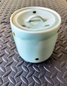 茶道具　水差し　青磁 陶器製