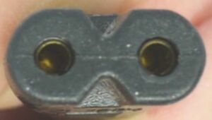 [ postage 140 jpy /USED] glasses type connector .AC outlet . connection make power cord power cord 2P strut plug 1.5m