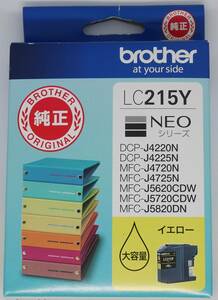 【送料140円/期限2月/純正品】 大容量１個(LC215Y(イエロー) brotherブラザー インクカートリッジ 対応機種 DCP-J4225N,DCP-J4220N