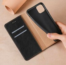 iPhoneケース レザーケース 手帳型ケースiPhone13用ケース 手帳型カバー 携帯ケース カード入れ カード収納_画像3