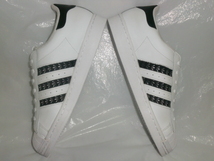 ★adidas SUPER STAR `LOGO STRIPES´ `20製アディダス H68101 スーパースター `ロゴストライプス´ ホワイト/ブラック 室内試着程度_画像4