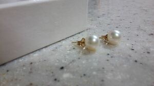 14K ゴールド パール ピアス