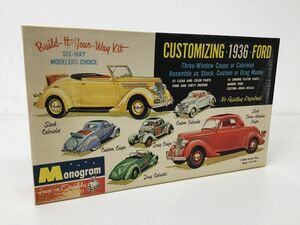 ●代TR057-80【未組立】Monogram モノグラム CUSTOMIZING・1936・FORD 当時物 プラモデル