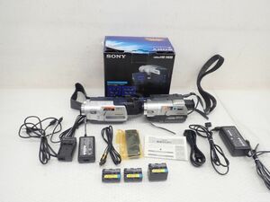 ☆KA114-120　ソニー Hi8 CCD-TRV96 デジタルビデオカメラ、SONY ソニー Hi8 ビデオカメラ レコーダー CCD-TRV106K　元箱、NP-QM71D