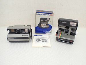 ☆代KUR301-80　⑪ポラロイドカメラまとめ　POLAROID Supercolor 635 フィルムカメラ・インスタントカメラ　通電OK　取扱説明書・元箱