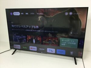 ●営HS029-200B　TCL 43V型4K対応液晶 チューナーレススマートテレビ 43V型4K対応　2022年製