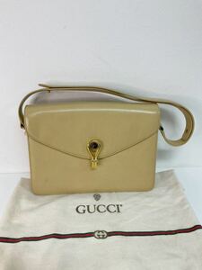 SKT279-80◆ GUCCI／グッチ タイガーアイ ベージュ ヴィンテージ ハンドバッグ ショルダーバッグ 