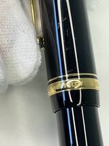 営ST124-60◆ PILOT／パイロット ブラック×ゴールド 万年筆 ペン先 14k-585 刻印 筆記具 （筆記未確認・現状品）_画像6