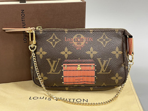 LOUIS VUITTON ルイ ヴィトン 美品 M60417 ミニ アクセソワール モノグラム ポシェット アクセサリーポーチ マルチポーチ トランクプリント