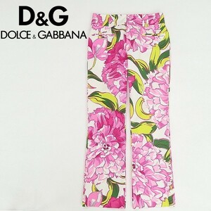 ◆D&G ドルチェ＆ガッバーナ 花柄 コットン パンツ 32-46