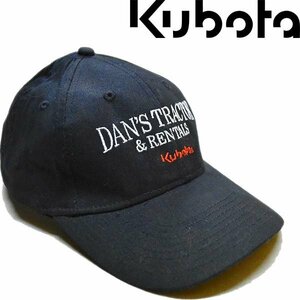 1点物◆クボタKubota企業ロゴ黒キャップ帽子US古着メンズレディースOKアメカジブランド90sストリート/スポーツ野球ベースボール中古371589