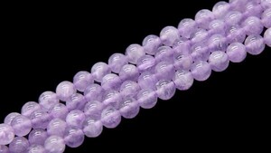 [EasternStar] 海外発送 紫水晶 ラベンダー アメジスト Lavender Amethyst 玉サイズ6mm 1連売り 長さ約40cm