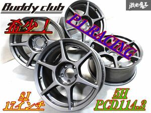 ●希少！Buddy club バーディークラブ P-1 Racing 17インチ 8J +22 5穴 5H PCD114.3 ホイール4本 スカイライン シルビア チェイサー