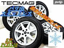 バリ山スタッドレス！●TECMAG テクマグ 16インチ 7J +34 PCD100 5H 5穴 YOKOHAMA JEEP チェロキー レネゲード ジュリエッタ スパイダー_画像1