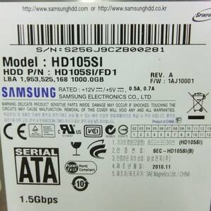 ハードディスク SAMSUNG HD105SI 1000GB（レコーダー D-B1005Kから外し）中古の画像4