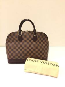 【中古品】LOUIS VUITTON ルイヴィトン ダミエ・エベヌ N51131 アルマPM ハンドバッグ ゴールド金具 保存袋付き レディースバッグ