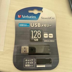 新品未開封Verbatim USBSPS128GZV1 （128GB ブラック）